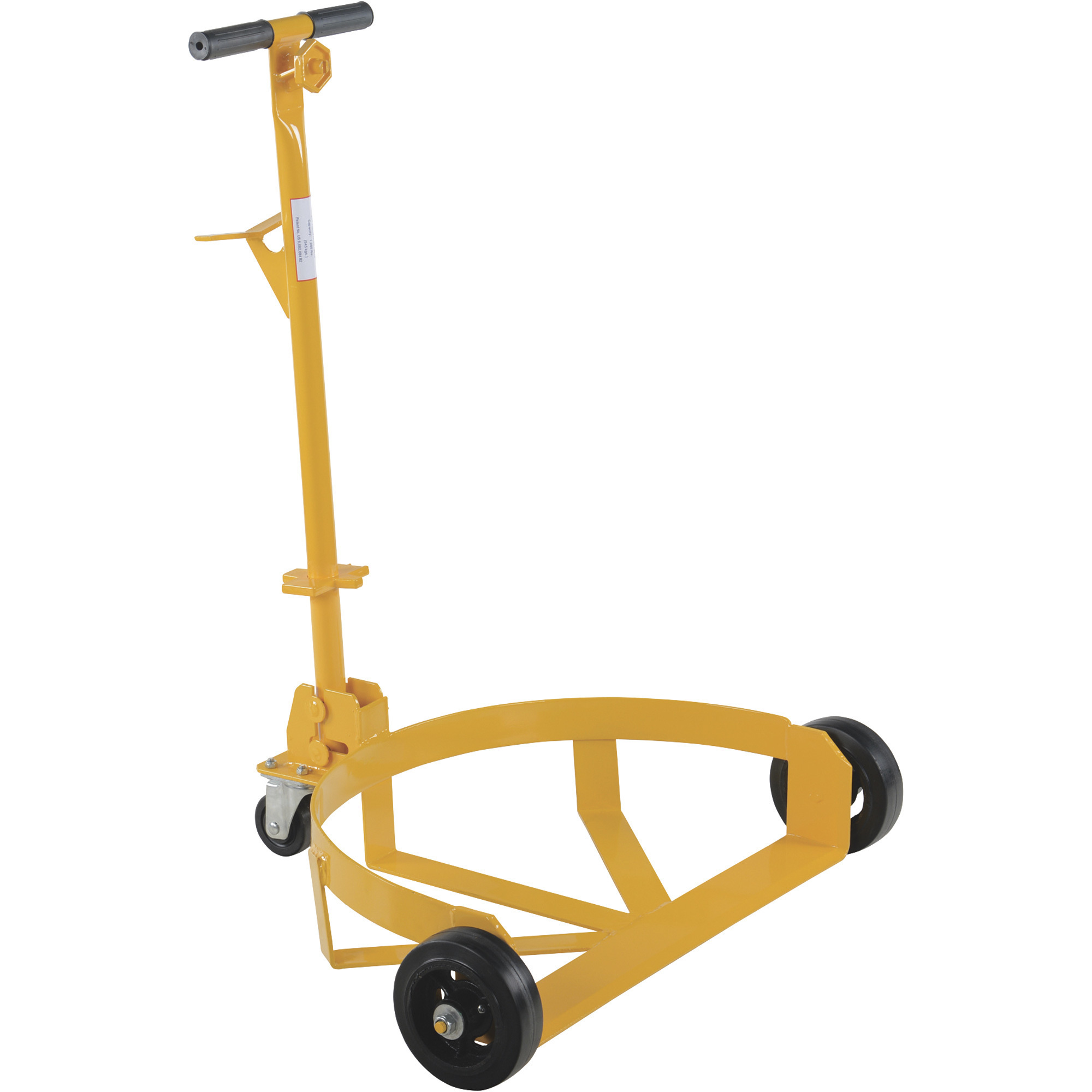 Vestil Lo-Profile Drum Caddy - 1,000-Lb. Capacity, Mold-On Rubber Wheels, Steel, Model# LO-DC-MR